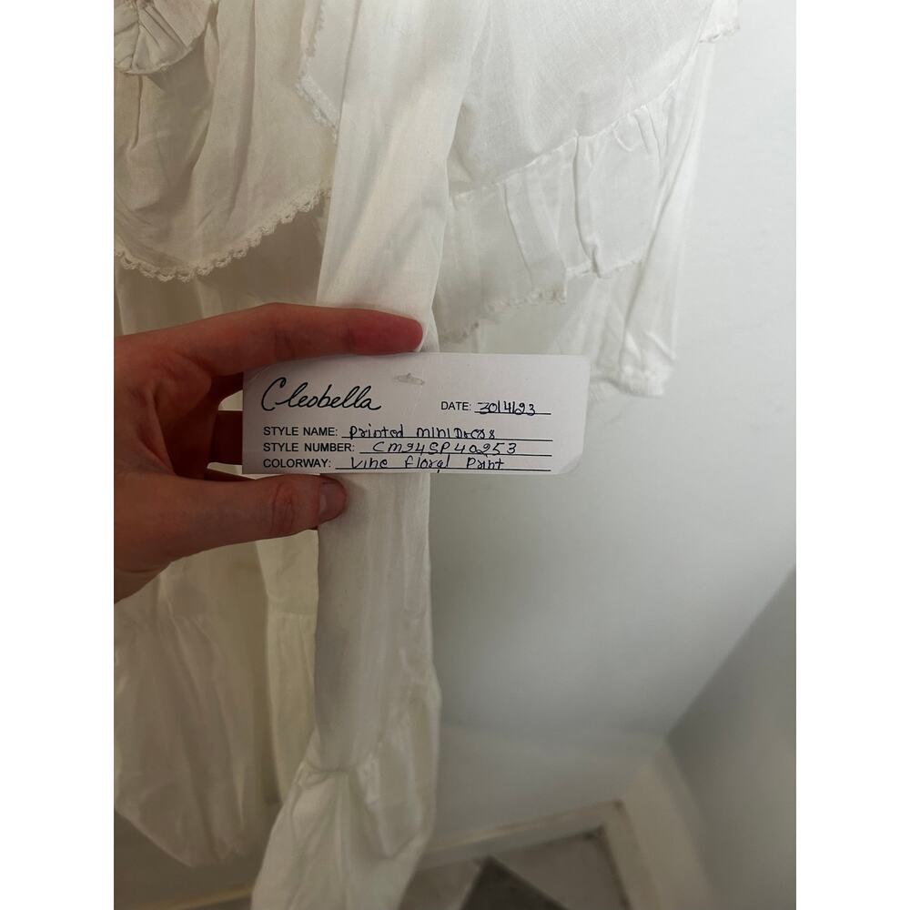 Anthropologie Cleobella Women’s Mini Dress Size S Ruffle Romantic Cottagecore - Picture 9 of 9